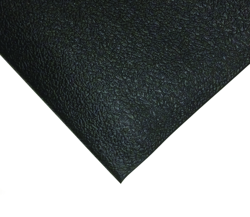 3' x 3' x 3/8" Thick Soft Comfort Mat - Black Pebble Emboss - Exact Tool & Supply