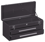 2-Drawer Portable Tool Chest - Model No.220B Brown 9.75H x 8.63D x 20.13''W - Exact Tool & Supply