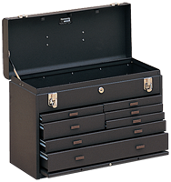 7-Drawer Apprentice Machinists' Chest - Model No.520B Brown 13.63H x 8.5D x 20.13''W - Exact Tool & Supply