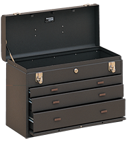 3-Drawer Apprentice Machinists' Chest - Model No.620 Brown 13.63H x 8.5D x 20.13''W - Exact Tool & Supply