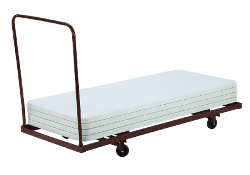 Folding Table Dolly - Horizontal Holds 12 tables-1/8" Channel Steel Construction - Exact Tool & Supply