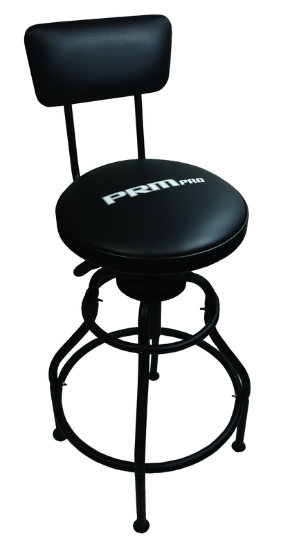 Adjustable Shop Stool with Back Support - Exact Tool & Supply