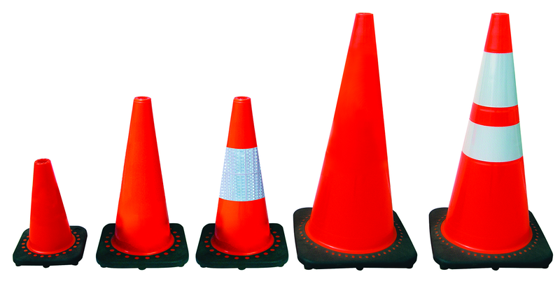28" Orange Safety Cone with Reflective Bar - Exact Tool & Supply