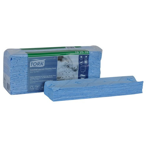 Industrial Low Lint Cleaning Cloth - Blue - Top Pak - Exact Tool & Supply