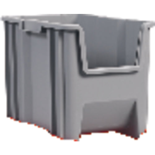 10″ × 17 1/2″ × 10 1/2″ - Gray Stak-N-Store Bin - Exact Tool & Supply