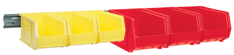 48" x 3" Steel Bin Rail for use with Wall Mounted Bin Storage - Exact Tool & Supply
