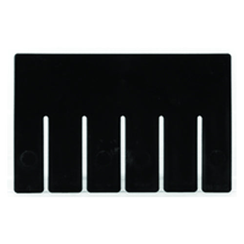 6-Pack - Black - Short Bin Dividers for use with Akro-Grid Container 33-105 - Exact Tool & Supply