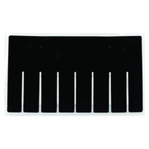 6-Pack - Black - Long Bin Dividers for use with Akro-Grid Container 33-166 - Exact Tool & Supply