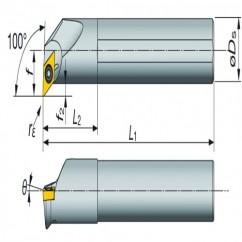 A16-SDXXR2-D20 Indexable Coolant Thru Boring Bar - Exact Tool & Supply