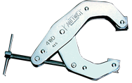 T-Handle Deep Throat Clamp - 4-1/2'' Throat Depth, 6'' Max. Opening - Exact Tool & Supply