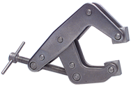 T-Handle Stainless Steel Clamp - 1-1/4'' Throat Depth, 3'' Max. Opening - Exact Tool & Supply
