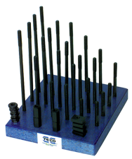 T-Nut and Stud Set - #20609; 5/8-11 Stud Size; 3/4 T-Slot Size - Exact Tool & Supply
