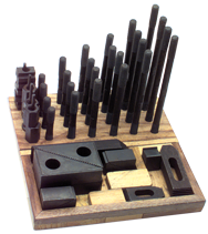 Machinist Clamping Set - #NS625SS; 1/2-13 Stud Size; 1/2 T-Slot Size - Exact Tool & Supply