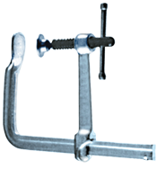 Regular Duty L-Clamp - 4-3/4'' Throat Depth, 6'' Max. Opening - Exact Tool & Supply