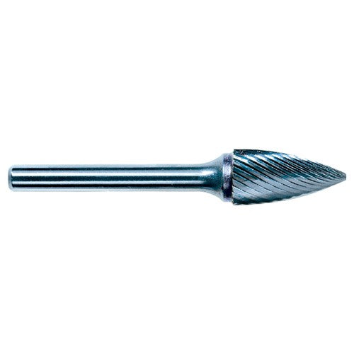 1/8 EdgeHog Tree Shape Pointed End Miniature Carbide Bur SG-43 Fine - Exact Tool & Supply