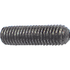 #10-24 × 5/8″ - Black Finish Heat Treated Alloy Steel - Socket Set Screws - Cup Point - Exact Tool & Supply