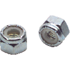 #10-32 - Zinc / Bright - Nylon Insert Stop Nut - Exact Tool & Supply