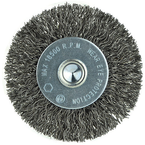 3″ Diameter-1/4″ Shank-0.014″ Wire - Cup Brush - Exact Tool & Supply