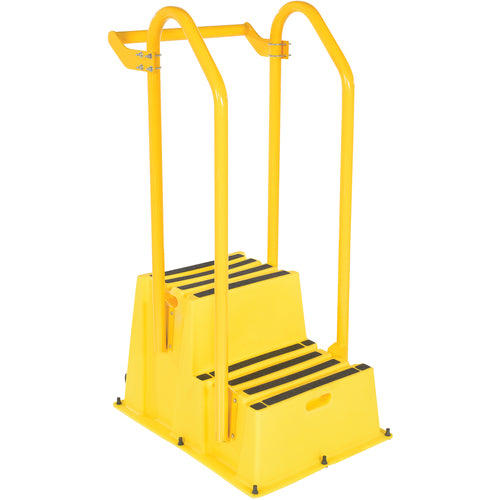 Step Poly Nest 2 Step Yl W/Hand&Back Rails Port - Exact Tool & Supply