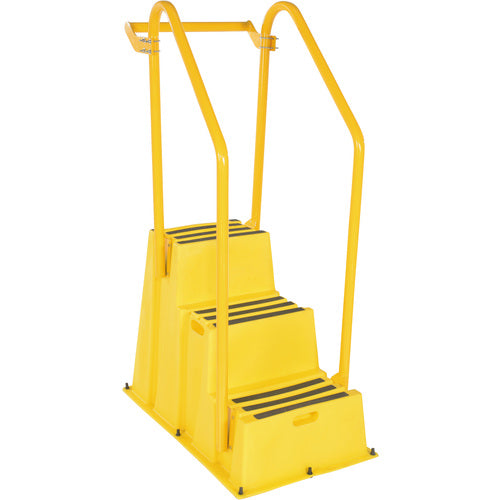Step Poly Nest 3Step Yl W/Hand&Back Rail&Port - Exact Tool & Supply