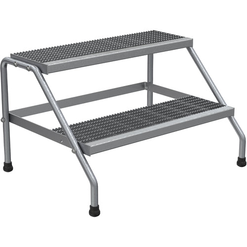 Aluminum Wide 2-Step Stand - Knock Down - Exact Tool & Supply