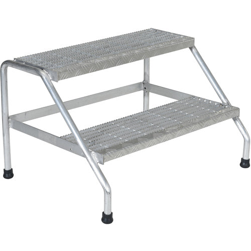 Aluminum Step Stand - 2 Step Wide Welded - Exact Tool & Supply