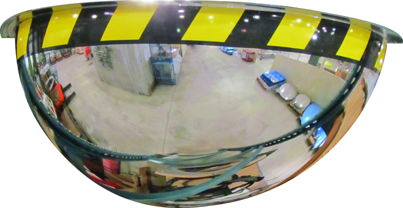 18" Half Dome Mirror-Safety Border - Exact Tool & Supply