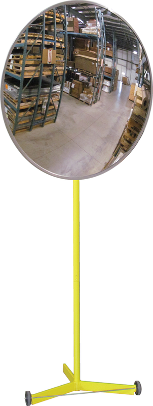 18" Convex Mirror With Portable Stand - Exact Tool & Supply