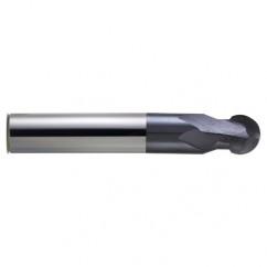 1/2" Dia. - 3" OAL - nACo CBD-Spher Ball Nose HP End Mill-2 FL - Exact Tool & Supply