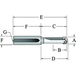 22010S-100L Spade Blade Holder - Straight Flute- Series 1 - Exact Tool & Supply