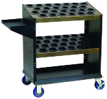 Tool Storage Cart - Holds 52 Pcs. 50 Taper Tools - Brown - Exact Tool & Supply