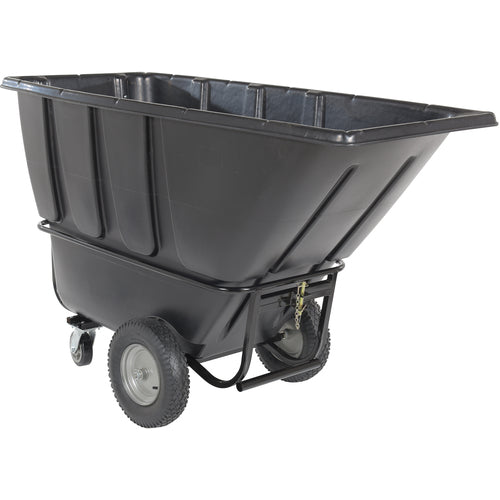 Heavy Duty Tilt Truck 1 Cu Yd Black Towable - Exact Tool & Supply