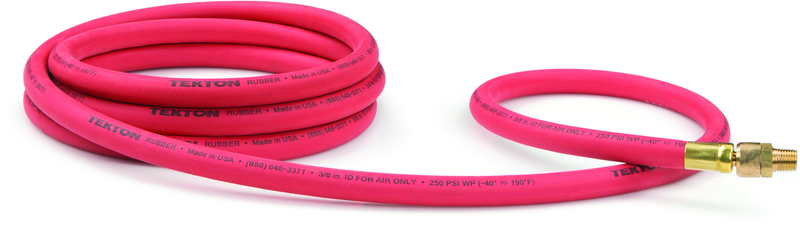 3/8X10' RUBBER AIR HOSE SWIVEL END - Exact Tool & Supply