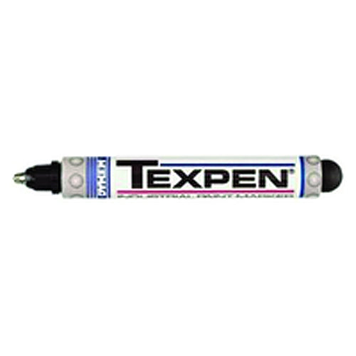 Texpen Medium Marker - Stainless Steel Ball Tip - Black - Exact Tool & Supply