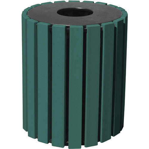 Trash Receptical Poly Round 33 Gal-Green - Exact Tool & Supply