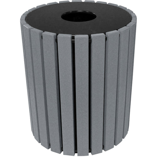 Trash Receptical Poly Round 49 Gal-Char - Exact Tool & Supply