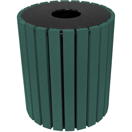 Trash Receptical Poly Round 49 Gal-Green - Exact Tool & Supply