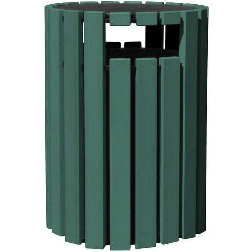 Trash Receptical Poly Rain Cap Round 33 Gal-Green - Exact Tool & Supply