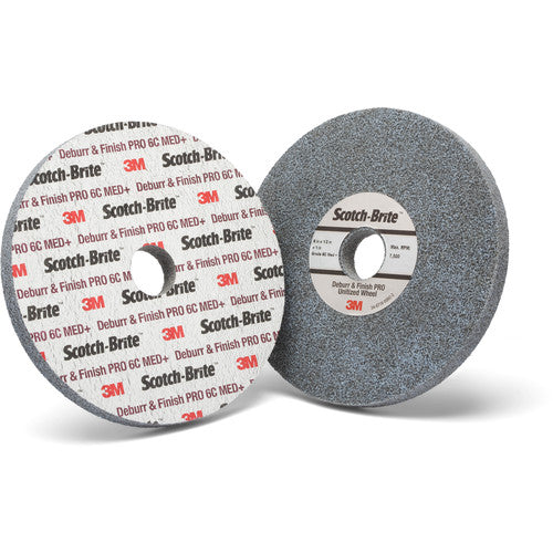 Scotch-Brite Deburr and Finish PRO Unitized Wheel DP-UW 8C Coarse+ 12″ × 1″ × 1-1/4″
