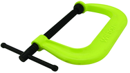 Drop Forged Hi Vis C-Clamp, 2" - 12-1/4" Jaw Opening, 6-5/16" Throat Depth - Exact Tool & Supply