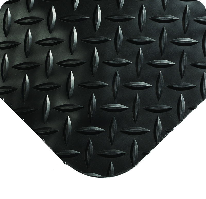 Diamond-Plate Select 15/16" x 3' x 75' Black Work Mat - Exact Tool & Supply