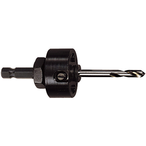 XA17-38 Hole Saw Arbor Carbide Tipped- Locking Hole Saw Arbor- WITH Pilot Drill- FITS Hole Saw DIA. 1-1/2″ - 8-1/4″ (38mm-210mm)- Shank SIZE 11/32″ (8.75mm) Hex - Exact Tool & Supply