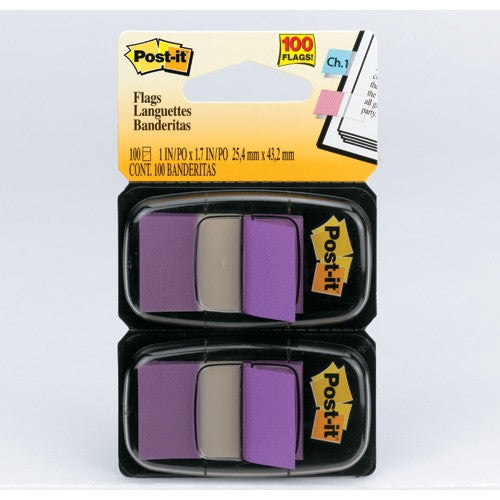 Post-it Flags 680-PU2 1″ × 1.7″ (2.54 cm × 4.31 cm) Purple 2-pk - Exact Tool & Supply