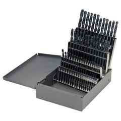 #1-#60 RHS / RHC HSS 135 Degree Split Point Heavy Duty Screw Machine Length Drill Set - Steam Oxide - Exact Tool & Supply