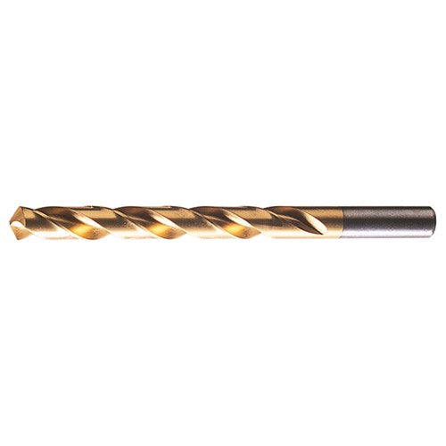 #1 RHS / RHC HSS 118 Degree Radial Point General Purpose Jobber Length Drill - TiN - Exact Tool & Supply