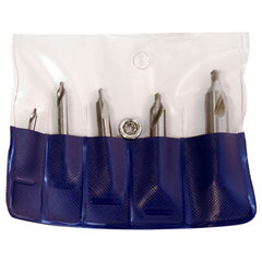 #1-#5 × 60 Degree HSS Center Drill Set - Plain Type - Exact Tool & Supply