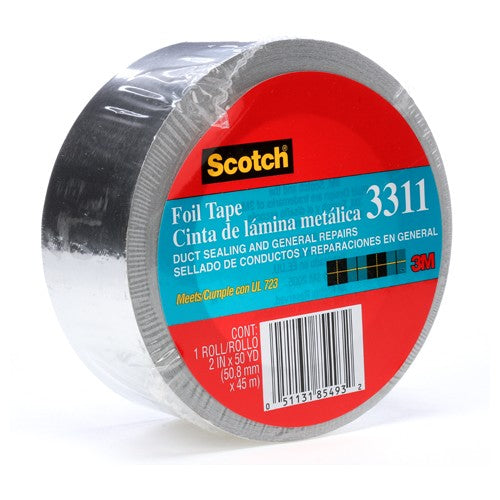 Scotch Foil Tape 3311-50A 2.0″ × 50 yd (50.8 mm × 45 m) - Exact Tool & Supply