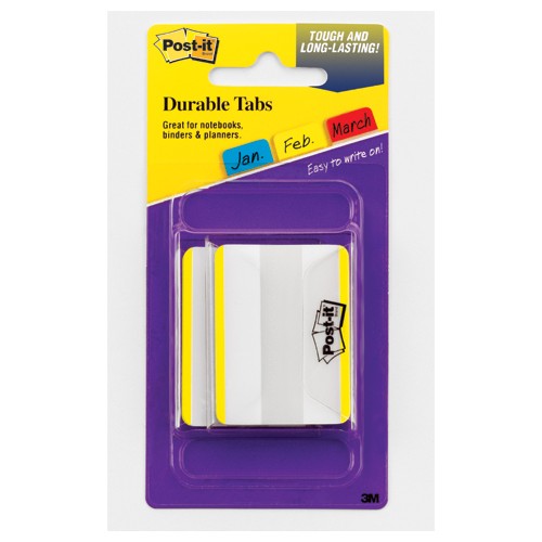 Post-it Durable Tabs 686F-50YW 2 in. × 1.5 in. (50 8 mm × 38 mm) Canary Yellow - Exact Tool & Supply