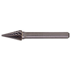 SM-1 Standard Cut Solid Carbide Bur-Pointed Cone Shape - Exact Tool & Supply