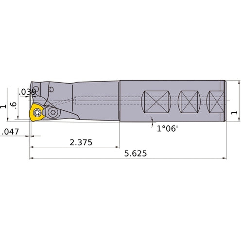 AJXU09R162WA16S INDEXABLE ENDMILL